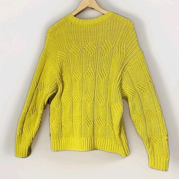 Vans Womens Yellow Knit Long Sleeve Fashion Sweater NWT Size Small - Picture 2 of 16